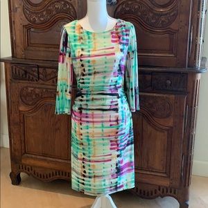 Knit multicolored Kay Unger dress
